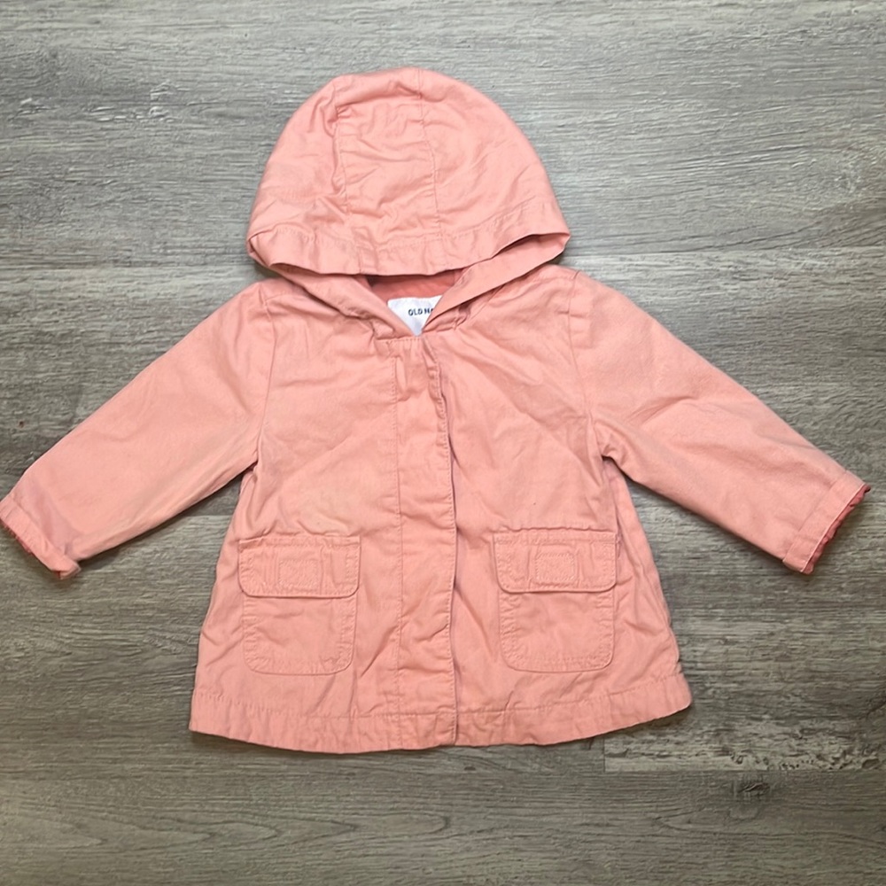Old Navy Baby Pink Hooded Jacket with Snaps